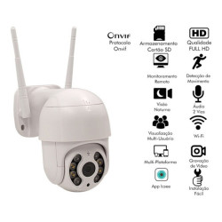 Câmera Ip Wifi Rotativa Externa   