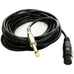 Cabo Para Microfone P10 Mono Xlr Fêmea 5 Metros wss