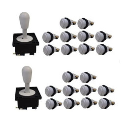 Kit arcade 20 Botões e 2 Comandos com micros completo