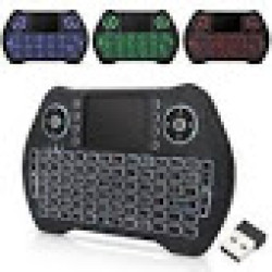 Mini teclado mouse com luz de led 3 cores