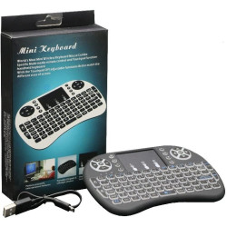 Mini teclado mouse com luz de led 3 cores