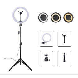 Ring Light Led + Tripé e Acessórios