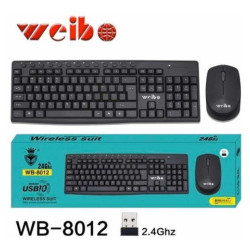 Kit teclado E mouse Sem Fio 2.4ghz weibo - wb-8012