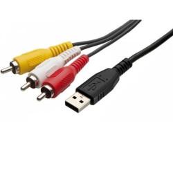 Cabo adaptador USB - 3RCA (AV)