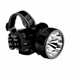 Lanterna De Cabeça 9 Leds Recarregável Dp 781b / Caça Pesca
